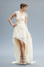 Load image into Gallery viewer, Unique Backless draped Chiffon Wedding made in Vancouver.