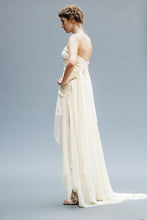 Load image into Gallery viewer, Backless Chiffon Bridal Gowns made in Vancouver.