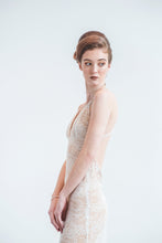 Load image into Gallery viewer, wedding dress designers Elika In Love creates a sexy backless lace wedding dress for the bohemian bride.
