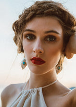 Load image into Gallery viewer, Close-up of boho bride in halter wedding dress in Vancouver.