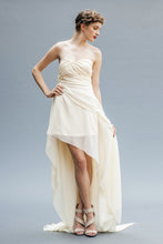Load image into Gallery viewer, Unique Backless draped Chiffon Wedding made in Vancouver. 
