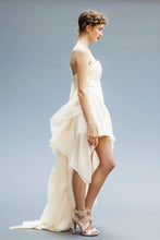 Load image into Gallery viewer, Short Chiffon Wedding Dresses Handmade in Vancouver. 
