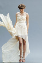 Load image into Gallery viewer, Short Chiffon Bridal Gown Handmade in Vancouver. 
